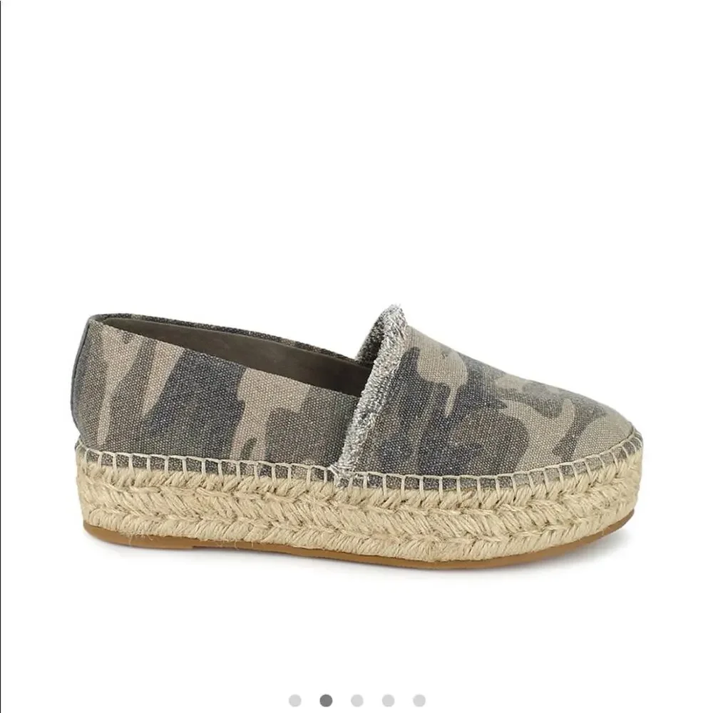Splendid Laney Sage Camo espadrille size 8M
